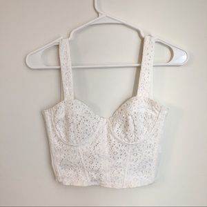 Topshop Lace Corset Top